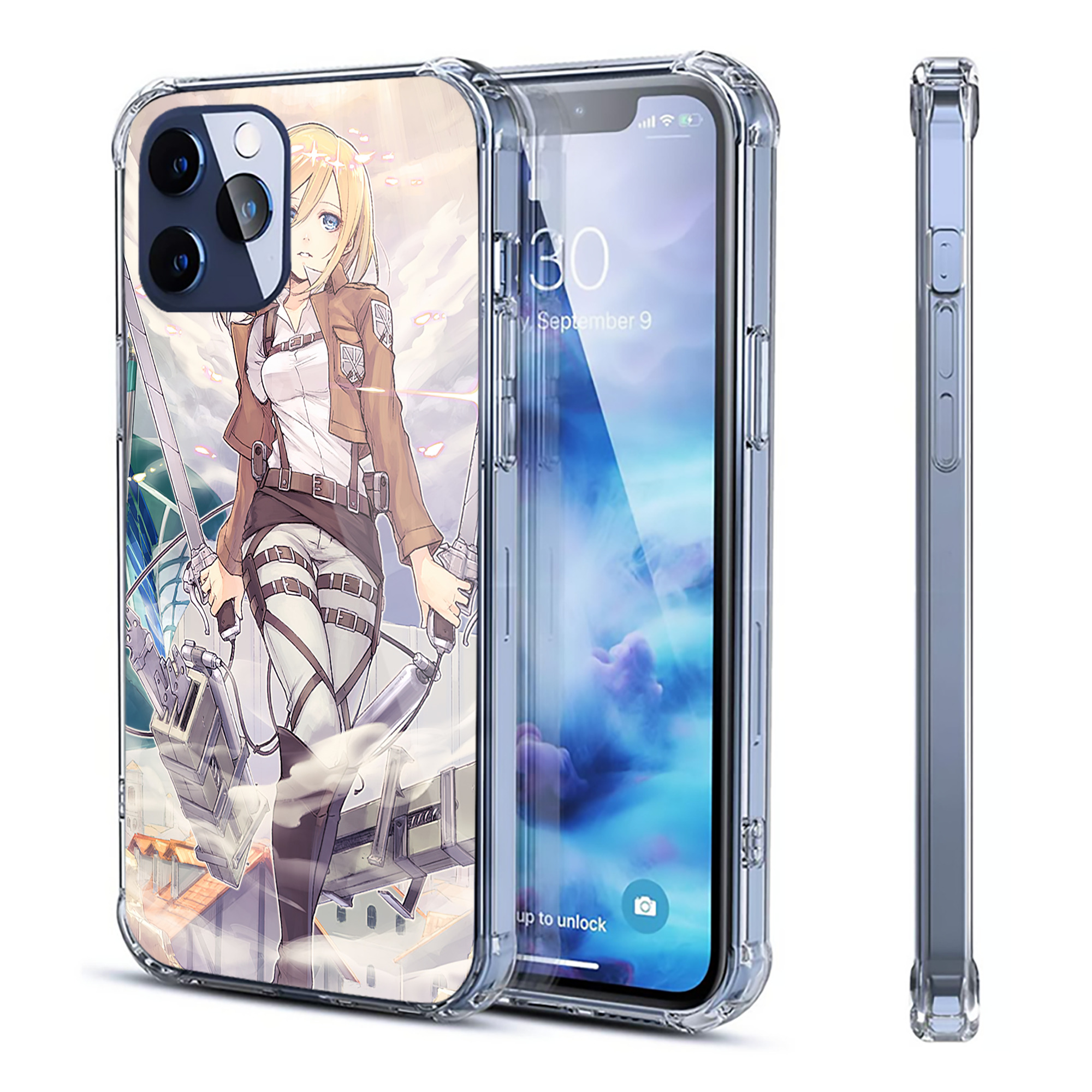 （画像用） 進撃の巨人 Attack on Titan 【iPhone 12シリーズ対応】透明スマホケース（クリアソフトケース）